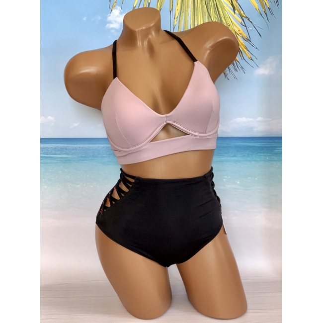 Купальник Victoria's Secret Pink Strappy Plunge & High-Waist Bikini