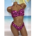 Купальник Бандо Victoria's Secret Bandeau, малиновий леопард