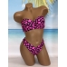 Купальник Бандо Victoria's Secret Bandeau, малиновий леопард