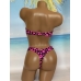 Купальник Бандо Victoria's Secret Bandeau, малиновий леопард