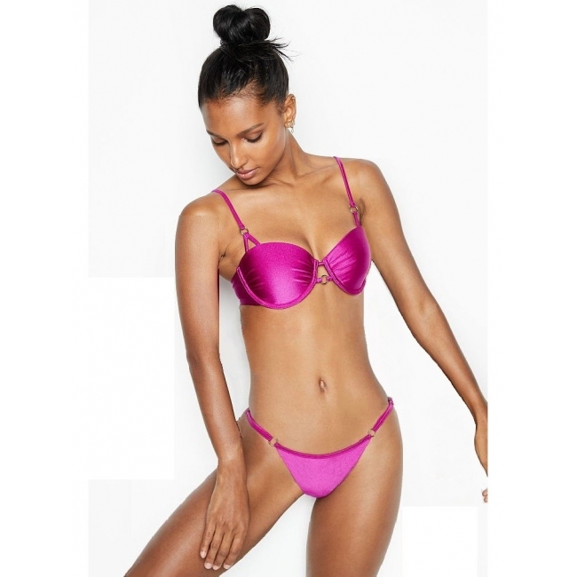 Купальник балконет Victoria's Secret, темна фуксія