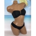 Купальник Бандо Victoria's Secret Bandeau, чорний з літерою V