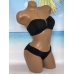 Купальник Бандо Victoria's Secret Bandeau, чорний з літерою V