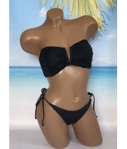 Купальник Бандо Victoria's Secret Bandeau V-wide, чорний
