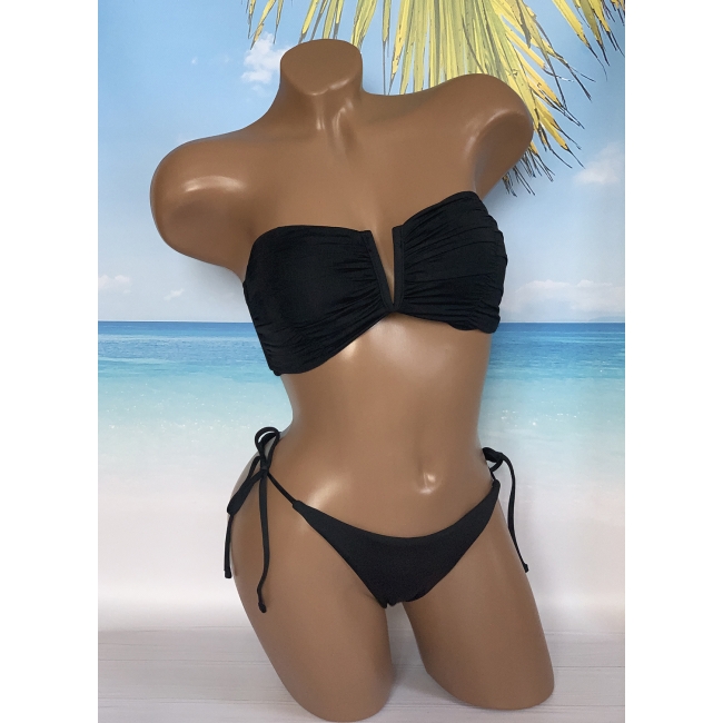 Купальник Бандо Victoria's Secret Bandeau V-wide, чорний