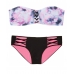 Купальник Victoria's Secret Pink Black Bandeau чорний низ мультиколор верх
