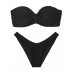 Купальник Бандо Victoria’s Secret Twist Push-Up Bandeau Top & Brazilian Bikini Bottom, чорний