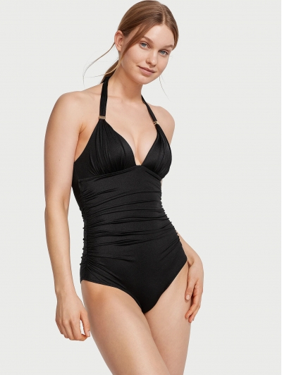 Купальник суцілиний монокіні Victoria’s Secret The Harlow Push-Up One-Piece Swimsuit, Чорний