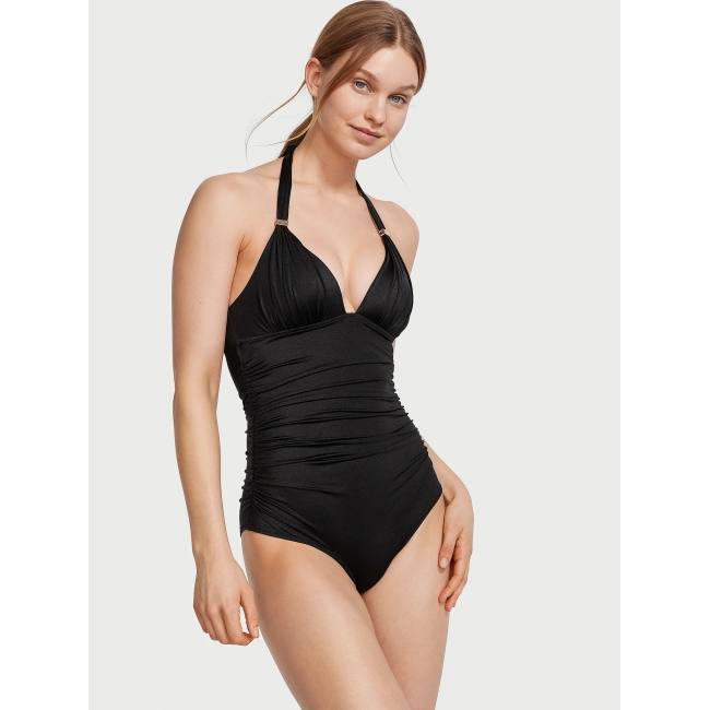 Купальник суцілиний монокіні Victoria’s Secret The Harlow Push-Up One-Piece Swimsuit, Чорний