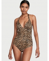 Купальник суцілиний монокіні Victoria’s Secret The Harlow Push-Up One-Piece Swimsuit, Леопардовий