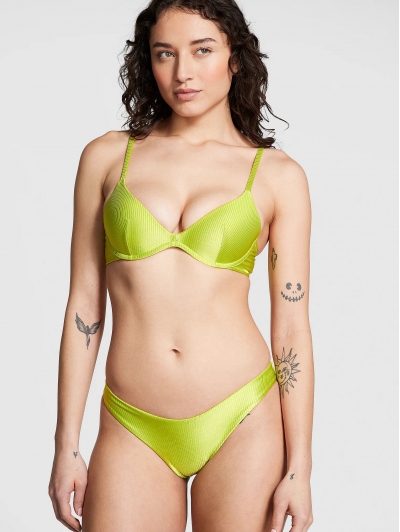 Купальник Victoria’s Secret Pink Scoop Push-Up Top & Bikini Bottom, Салатовий