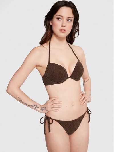 Купальник Victoria’s Secret Pink Super Push-Up Top & Bikini Bottom, Коричневий