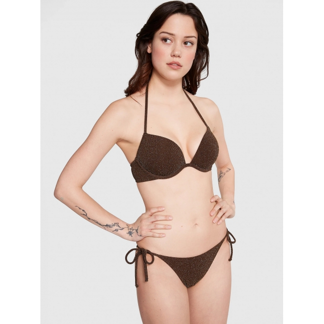 Купальник Victoria’s Secret Pink Super Push-Up Top & Bikini Bottom, Коричневий