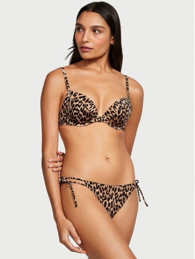 Купальник Victoria’s Secret Sexy Tee Push-Up Bikini Top & Bikini Bottom, Леопардовий