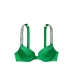 Купальник зі стразами Victoria’s Secret Shine Strap Sexy Push-Up Bikini Swim, зелений одинарний пушап