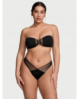 Купальник Бандо Victoria’s Secret Archives Strappy Bandeau Top & Brazilian Bikini Bottom, чорний