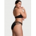 Купальник Бандо Victoria’s Secret Archives Strappy Bandeau Top & Brazilian Bikini Bottom, чорний