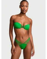 Купальник Бандо Victoria’s Secret Archives Strappy Bandeau Top & Brazilian Bikini Bottom, Зелений