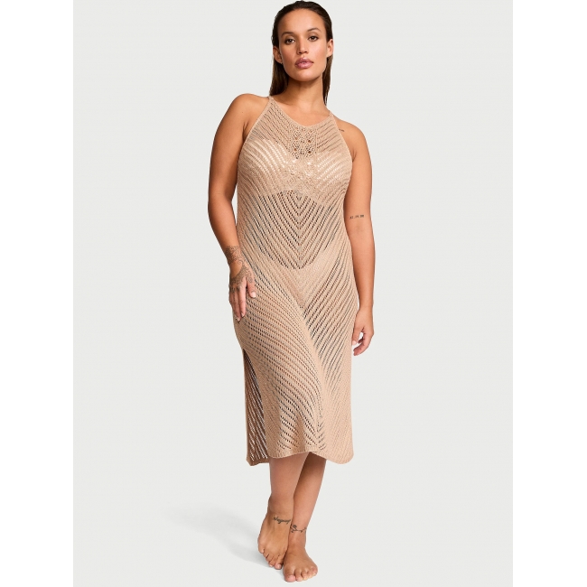 Пляжне Плаття-туніка Victoria’s Secret Crochet Cover-Up Dress, Бежеве