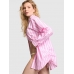 Пляжна Сорочка Victoria’s Secret Pink Cover-Up Shirt, Рожева смужка