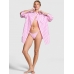 Пляжна Сорочка Victoria’s Secret Pink Cover-Up Shirt, Рожева смужка
