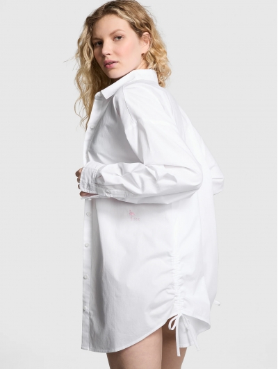 Пляжна Сорочка Victoria’s Secret Pink Cover-Up Shirt, Біла