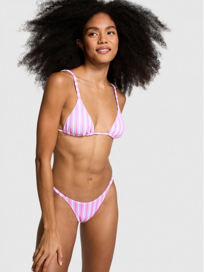 Купальник Victoria’s Secret Pink Triangle Bikini Top & Bikini Bottom, Рожева смужка