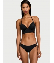 Купальник Victoria’s Secret Archives Bombshell Push-Up Longline Top & Brazilian Bottom, Чорний