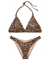Купальник Victoria’s Secret Removable Push-Up Halter Top & Brazilian Bottom, Леопардовий