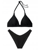 Купальник Victoria’s Secret Removable Push-Up Halter Top & Brazilian Bottom, Чорний