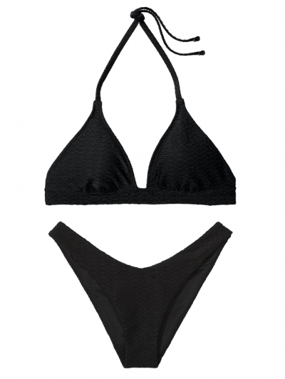 Купальник Victoria’s Secret Removable Push-Up Halter Top & Brazilian Bottom, Чорний