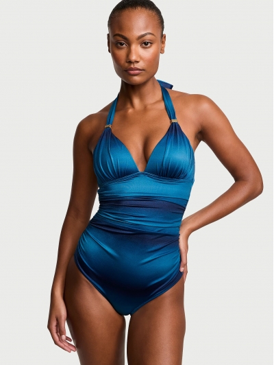 Купальник суцілиний монокіні Victoria’s Secret The Harlow Push-Up One-Piece Swimsuit, Blue Ombre