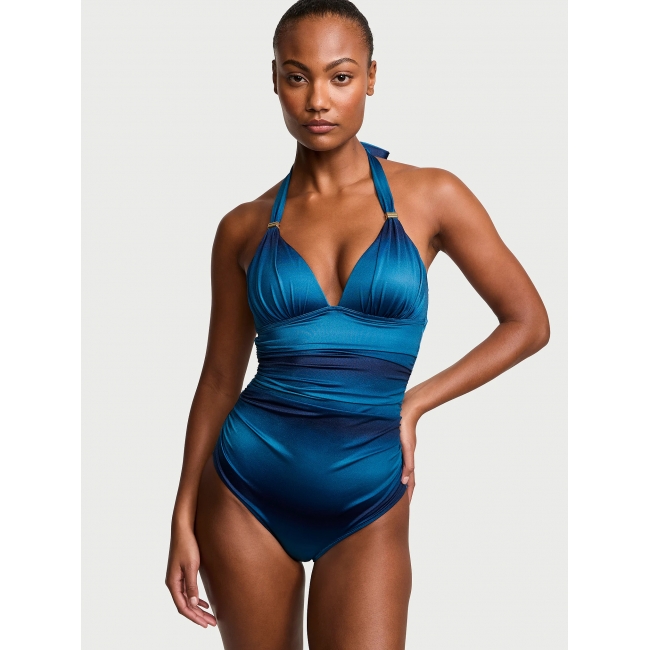 Купальник суцілиний монокіні Victoria’s Secret The Harlow Push-Up One-Piece Swimsuit, Blue Ombre