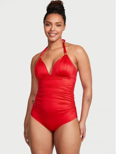 Купальник суцілиний монокіні Victoria’s Secret The Harlow Push-Up One-Piece Swimsuit, Червоний