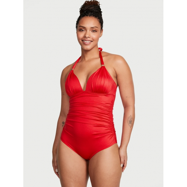 Купальник суцілиний монокіні Victoria’s Secret The Harlow Push-Up One-Piece Swimsuit, Червоний