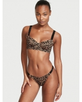 Купальник зі стразами Victoria’s Secret Shine Strap Wicked Top Bikini Swim, леопардовий