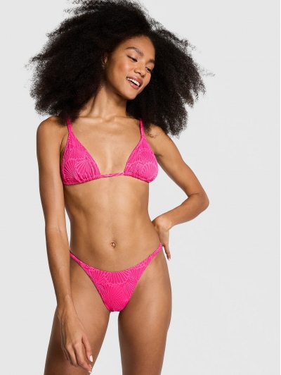 Купальник Victoria’s Secret Pink Triangle Bikini Top & Bikini Bottom, Яскраво-рожевий