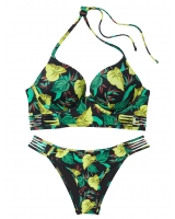 Купальник Victoria’s Secret Archives Bombshell Push-Up Longline Top & Brazilian Bottom, Vintage Leaves