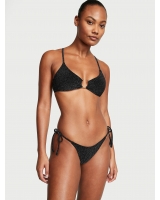 Купальник Victoria’s Secret Shimmer Bralette Top & Bikini Bottom, Black Shimmer