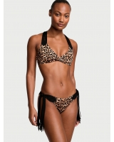 Купальник Victoria’s Secret Archives Macrame Fringe Bralette Top & Cheeky Bottom, Леопардовий