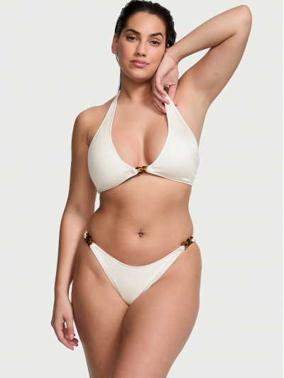 Купальник Victoria’s Secret Chain-Link Bralette Bikini Top & Chain-Link Cheeky Bottom, Білий