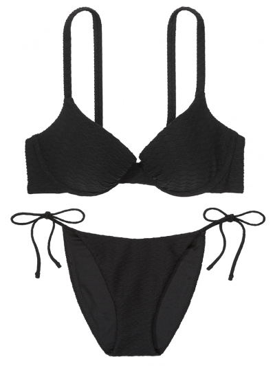 Купальник Victoria’s Secret Icon Push-Up Bikini Top & Bikini Bottom, Чорний