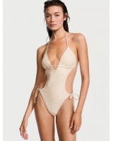 Купальник суцілиний Victoria’s Secret Crochet Monokini One-Piece Swimsuit, Світло-бежевий