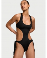 Купальник Victoria’s Secret Archives Swim Macrame Fringe Monokini One-Piece Swimsuit, Чорний