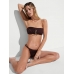 Купальник Бандо Victoria’s Secret Archives Strappy Hardware Bandeau Top & Brazilian Bikini Bottom, Burgundy Dots