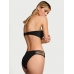 Купальник Бандо Victoria’s Secret Archives Strappy Hardware Bandeau Top & Brazilian Bikini Bottom, Чорний