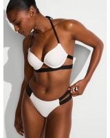 Купальник Victoria’s Secret Archives Banded Push-Up Bikini Top & Brazilian Bottom, Білий з чорним