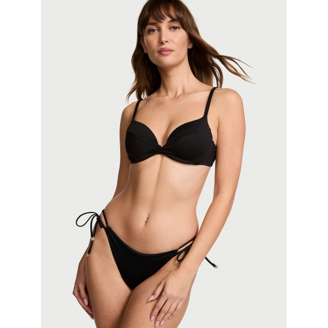 Купальник Victoria’s Secret Twist Push-Up Bikini Top & Side-Tie Bikini Bottom, Black 