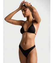 Купальник Victoria’s Secret Essential Triangle Bikini Top & Cinched Thong Bikini Bottom, Чорний