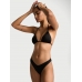Купальник Victoria’s Secret Essential Triangle Bikini Top & Cinched Thong Bikini Bottom, Чорний